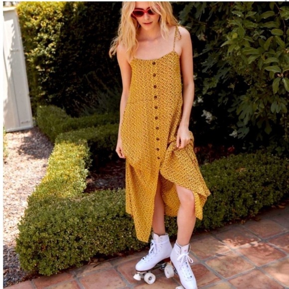 Faithfull the Brand / Arrieta slip dress Raquel Floral Print midi tassel Midi S - Picture 3 of 13